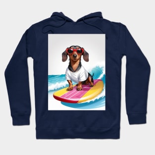 Surfing Dachshund Hoodie